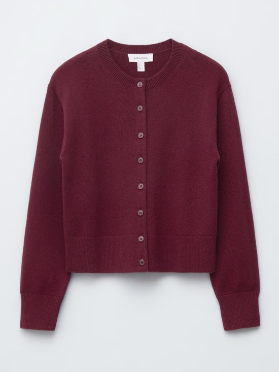 & Other Stories Sweaters - Burgundy Knit Cardigan